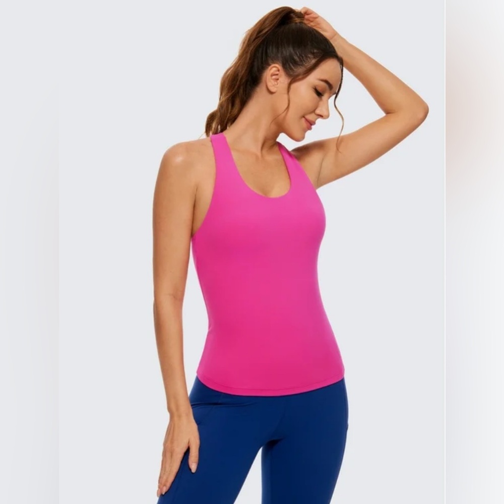 CRZ YOGA Vibrant Pink Active racerback top